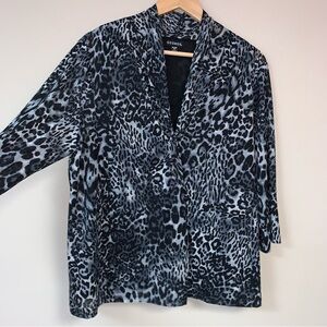 🆕 Leopard Shirt Women’s XXL 20 Animal Cheetah Print Top Blouse Flowy Loose Fit
